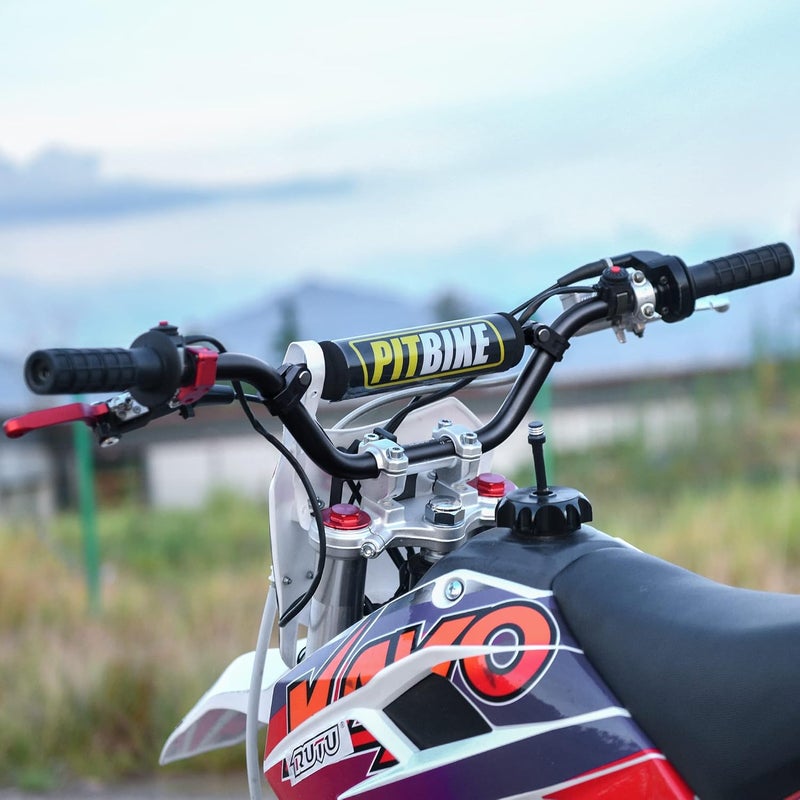 RUTU Universal 7/8" 22mm Dirt Bike Handlebars with Chest Protector Pad for CRF YZF KXF KLX RMZ DRZ Pit Bike Motocross ATV Quad - Black - Reducing Craft, High strength - Image 5